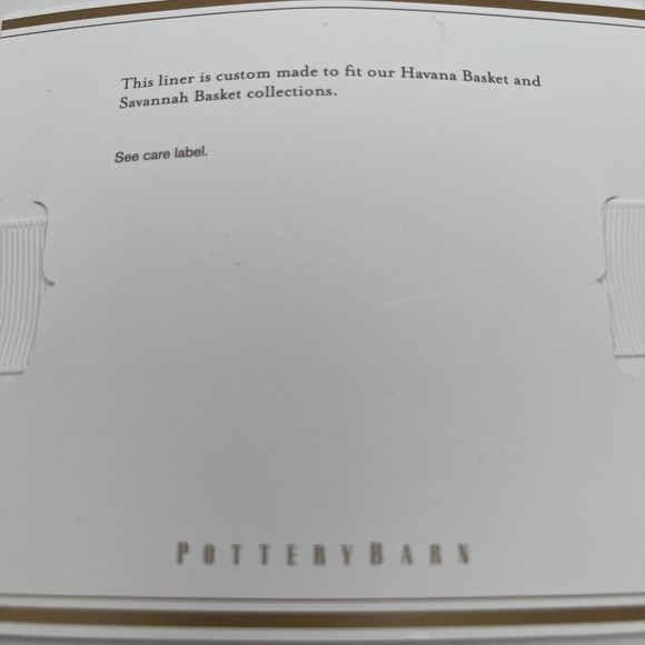 Pottery Barn Large Underbed Havana Savanah‎ Basket Liner New Ivory Netural - Picture 3 of 4